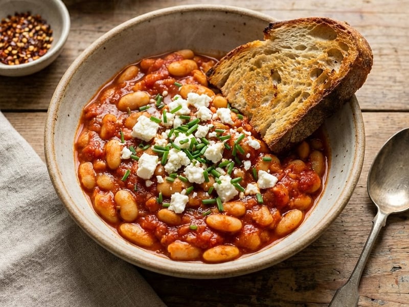Spicy Breakfast Beans on Toast