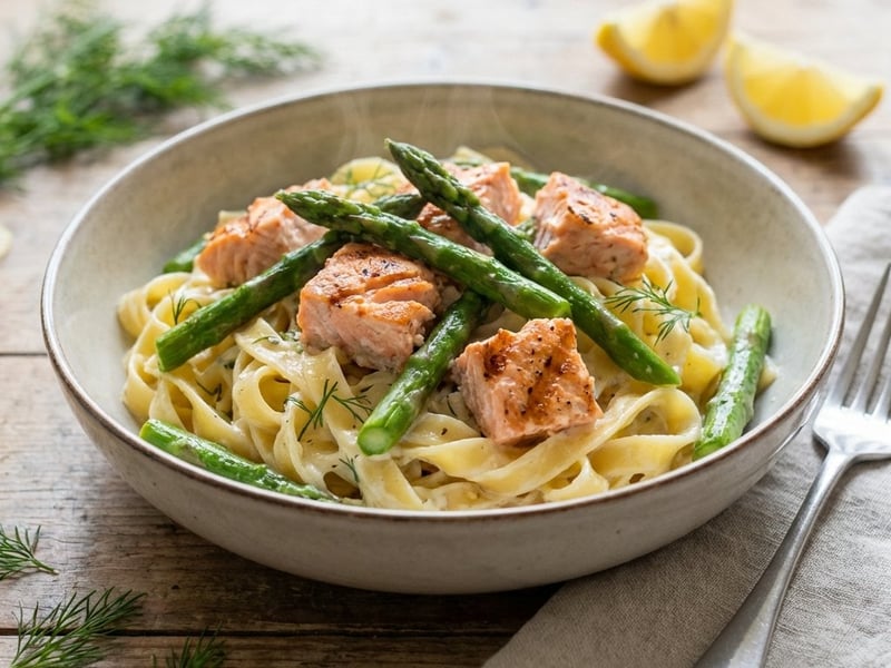 Asparagus and Salmon Pasta