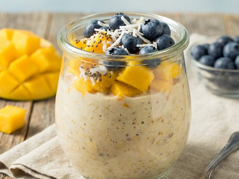 Mangós krémes overnight oats