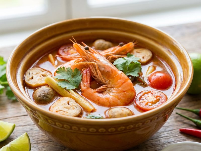 Tom Yum Goong (Csípős és savanyú thai rákleves)