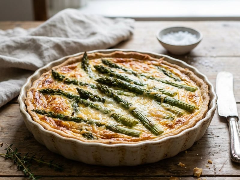 Spárgás quiche | Tavaszi sós pite