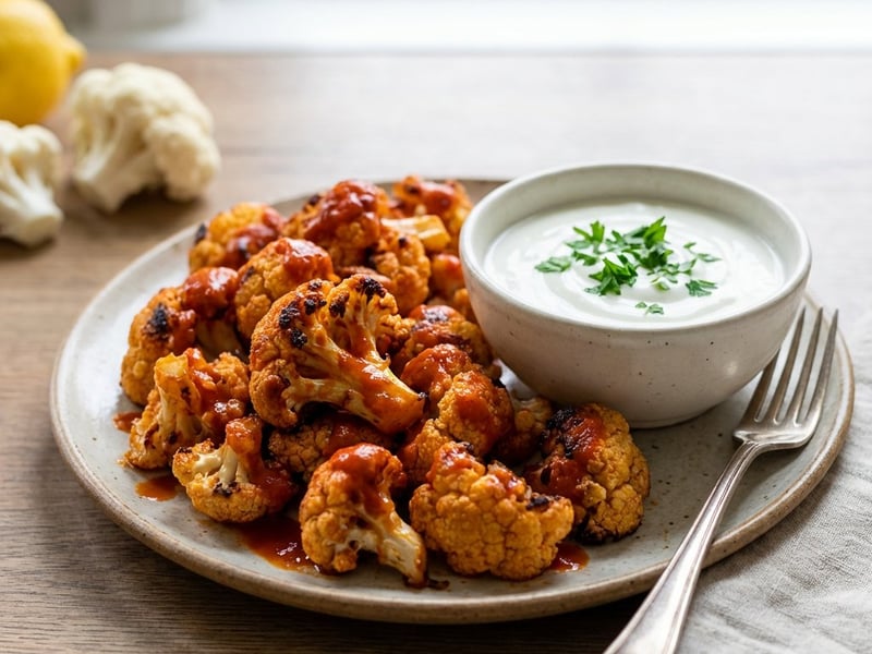 Buffalo karfiol | Ropogós vegetáriánus snack