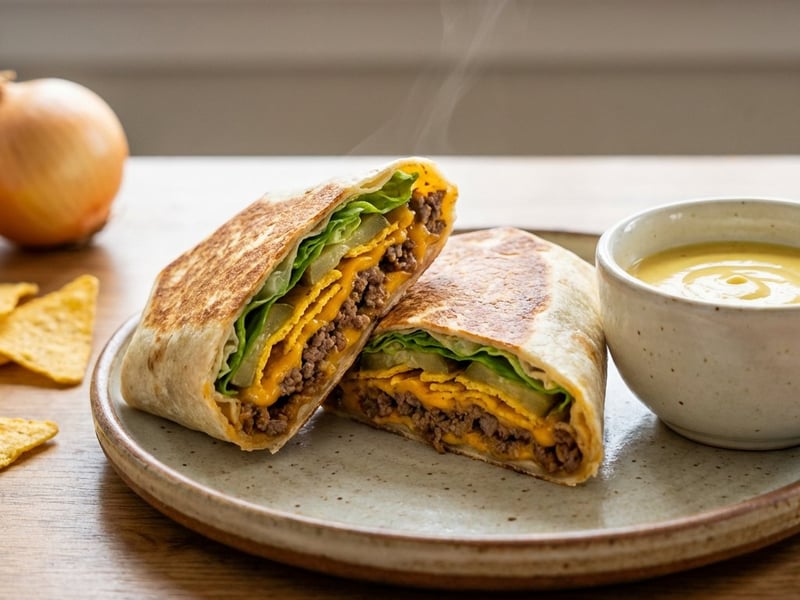 Cheeseburger crunch wrap