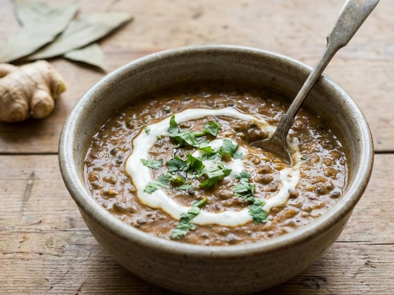Krémes Dal Makhani (indiai lencsefőzelék)