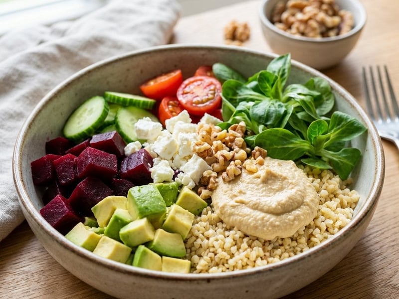 Avocado and Beetroot Salad with Bulgur