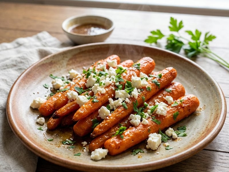 Roasted Carrots with Feta