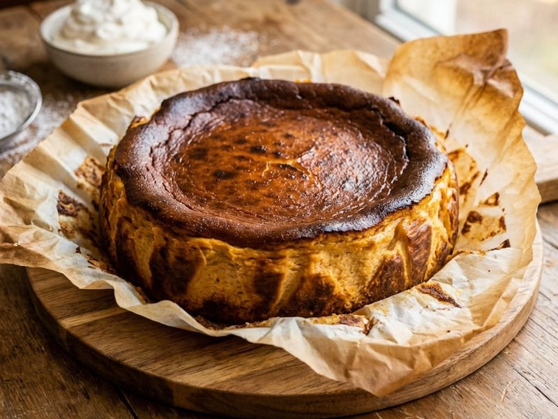 Sütőtökös Basque Cheesecake
