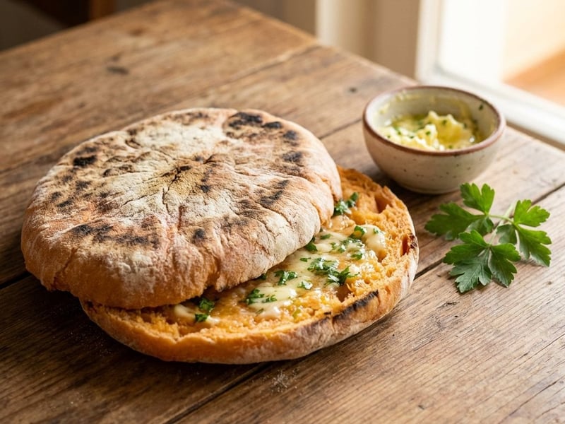 Bolo de caco (portugál édesburgonyás kenyér)