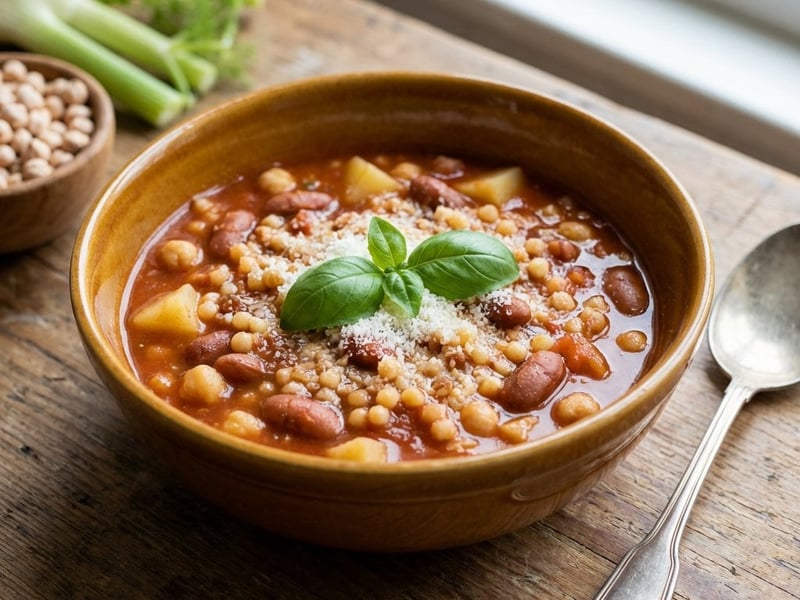 Szardíniai minestrone leves