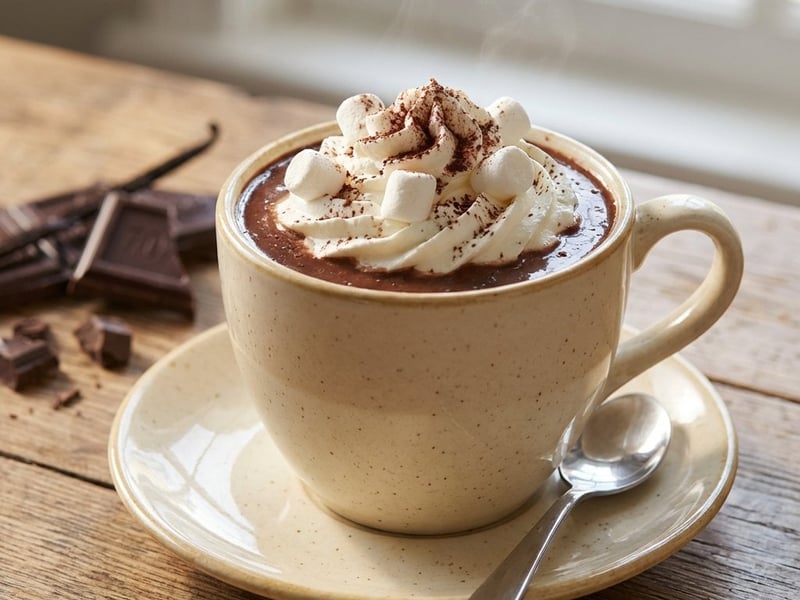 Creamy Hot Chocolate with Whipped Cream