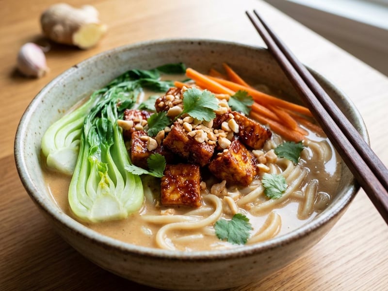 Mogyoróvajas Ramen Ropogós Koreai Tofuval