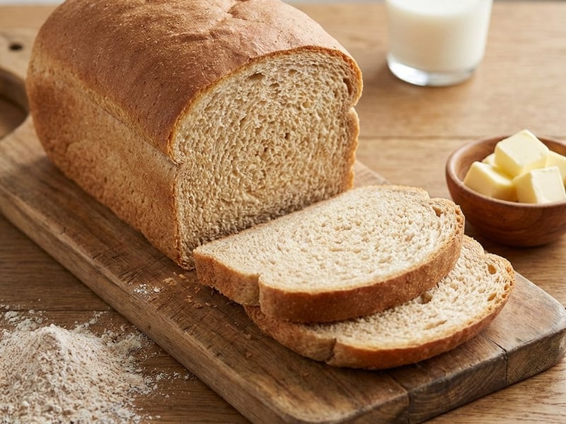 Whole wheat toast bread | Soft and fluffy homemade bread