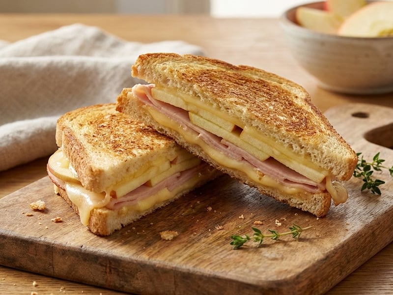 Pulykás panini almával és goudával