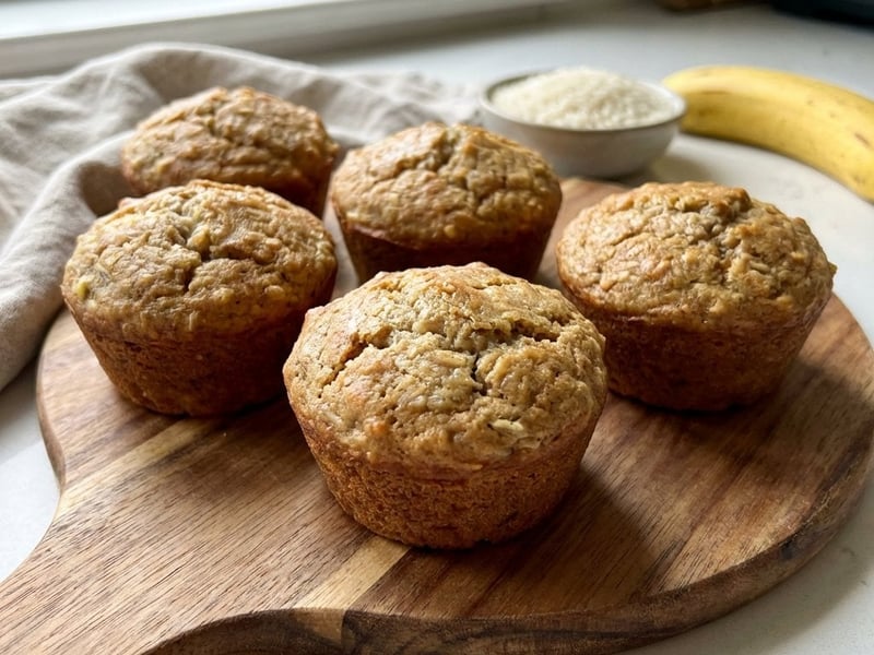Rice and banana muffins