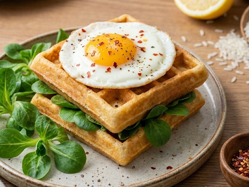 Salty Rice Sandwich with Fried Egg