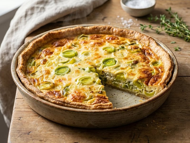 Pórés quiche | Egészséges sós pite tönkölyliszttel