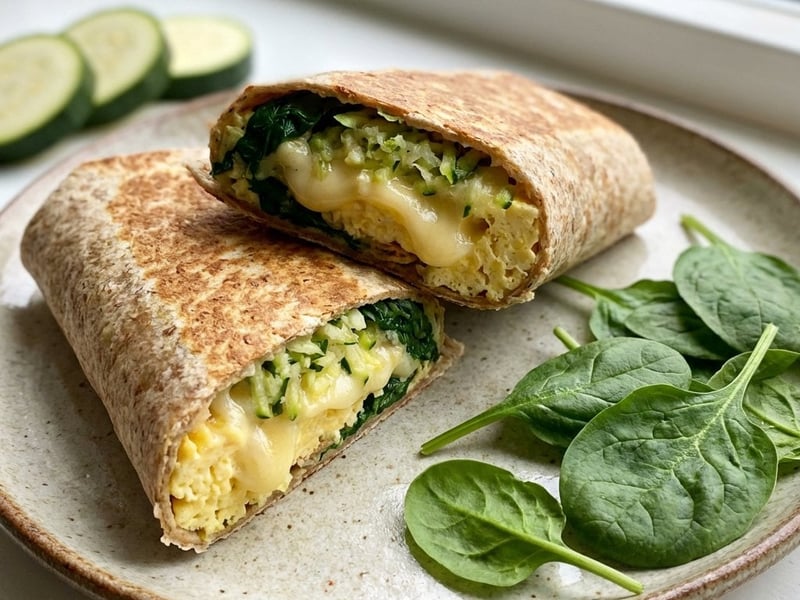 Reggeli wrap cukkinivel és bébispenóttal