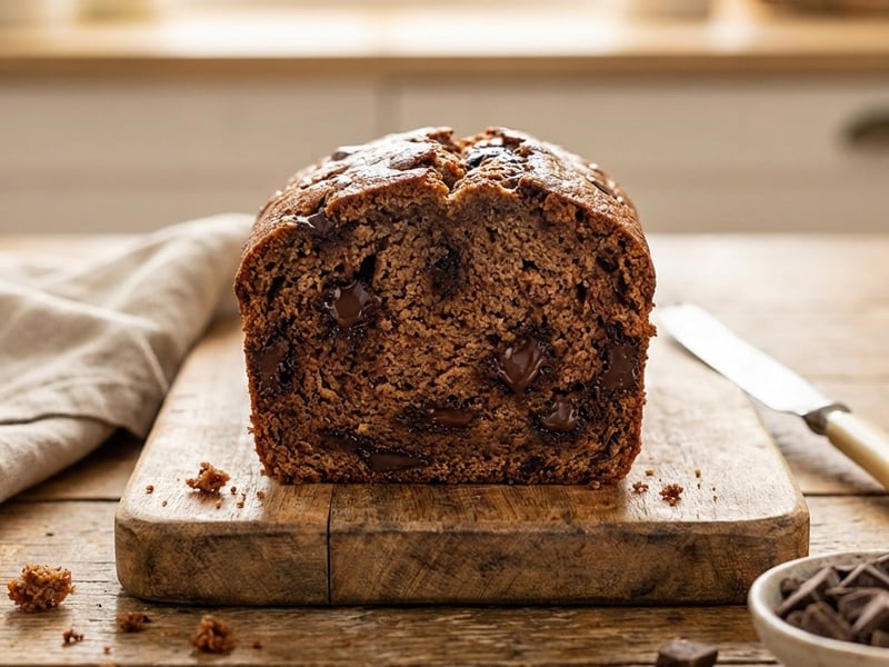 Chocolate Banana Bread | Healthy and Juicy Breakfast