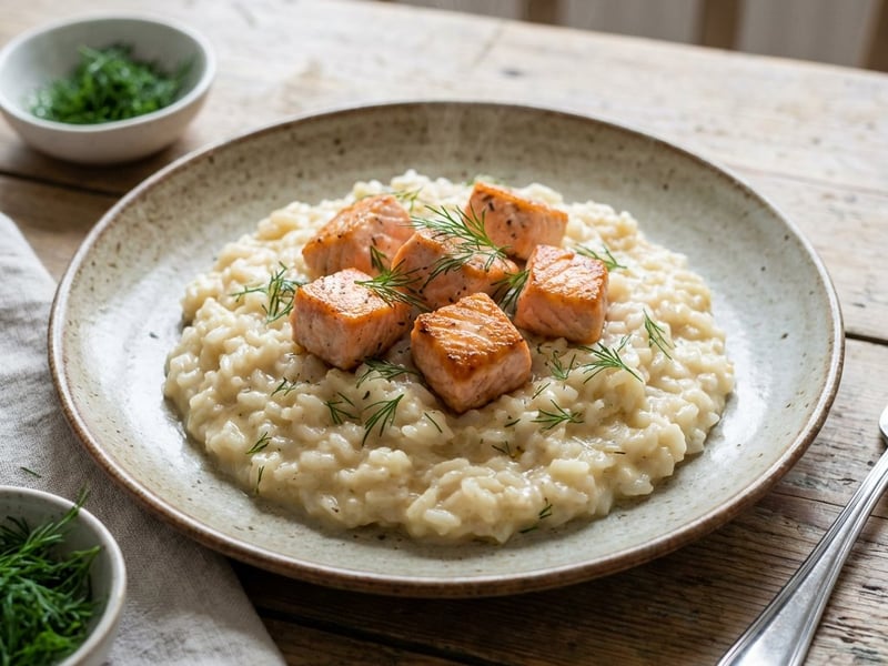 Salmon and Dill Risotto