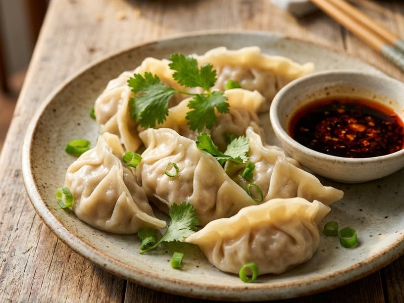 Asian-style vegetarian dumplings