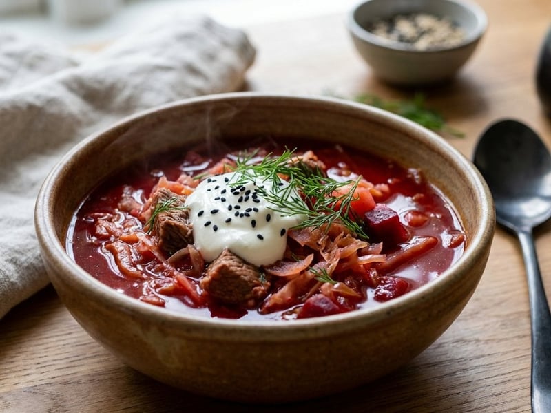 Beef Borscht with Black Cumin