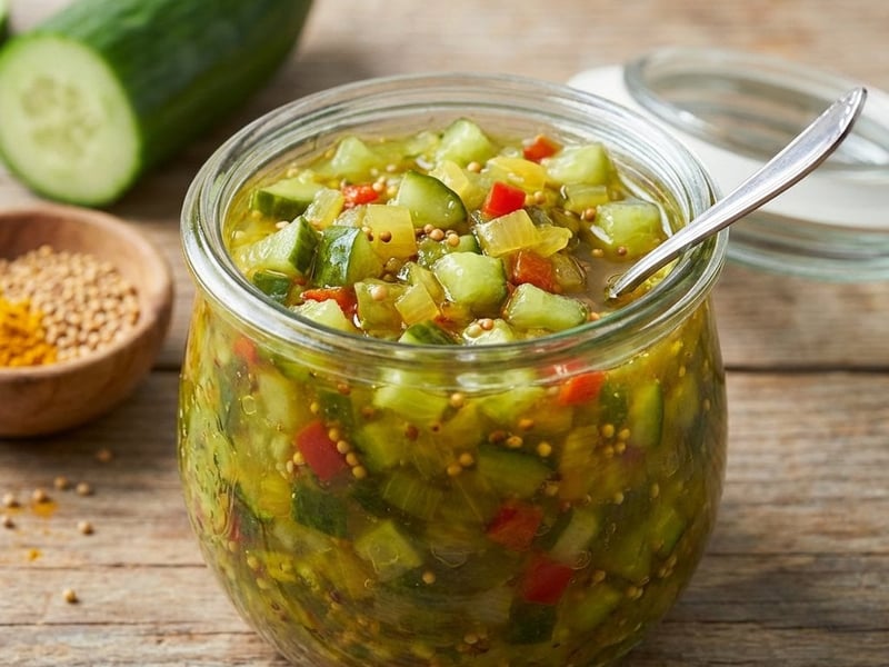 Homemade Cucumber Relish | Sweet and Sour Crispy Side Dish