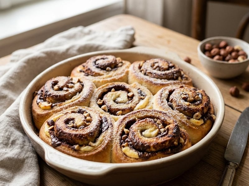 Chocolate-Hazelnut Cream Swirls | Soft and Creamy Dessert
