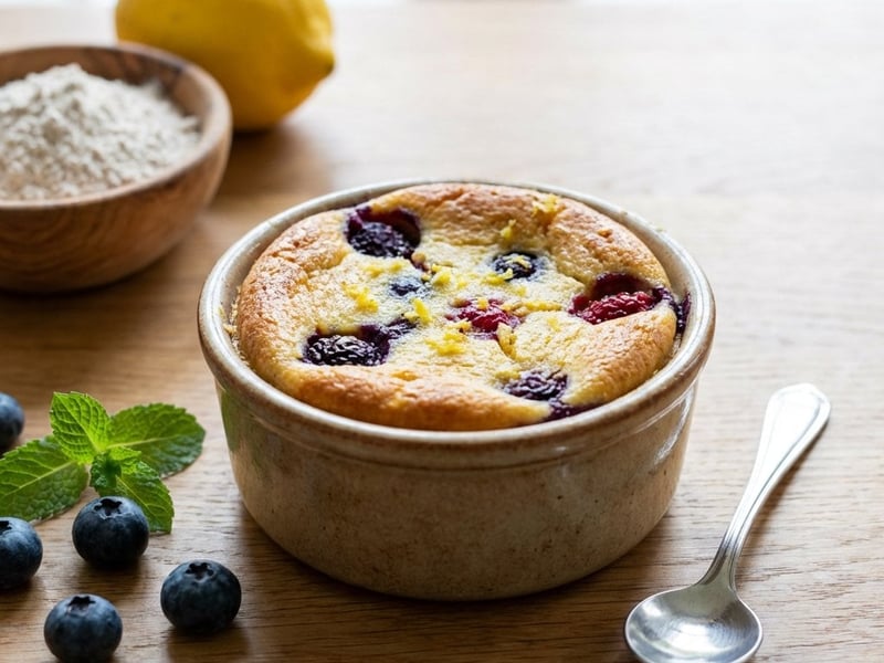 Clafoutis erdei gyümölccsel | Egészséges francia desszert