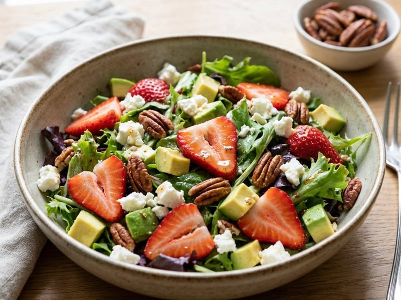 Salty Strawberry Salad with Feta and Avocado | Fresh Summer Recipe