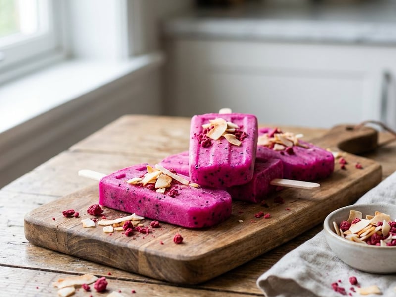 Dragon Fruit Ice Cream with Coconut