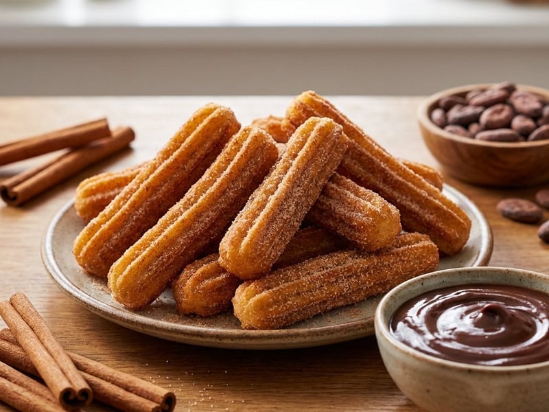 Churros csokoládéöntettel