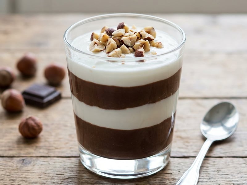 Hazelnut-Chocolate Milk Dessert | Quick Layered Dessert