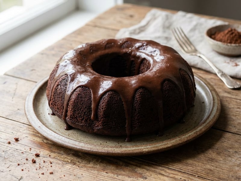 Szaftos csokoládétorta kakaómázzal