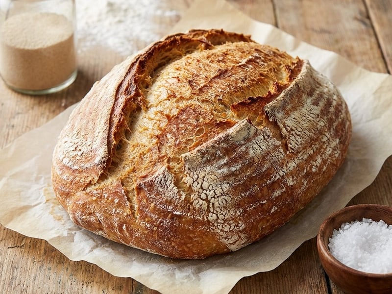 No-knead homemade bread