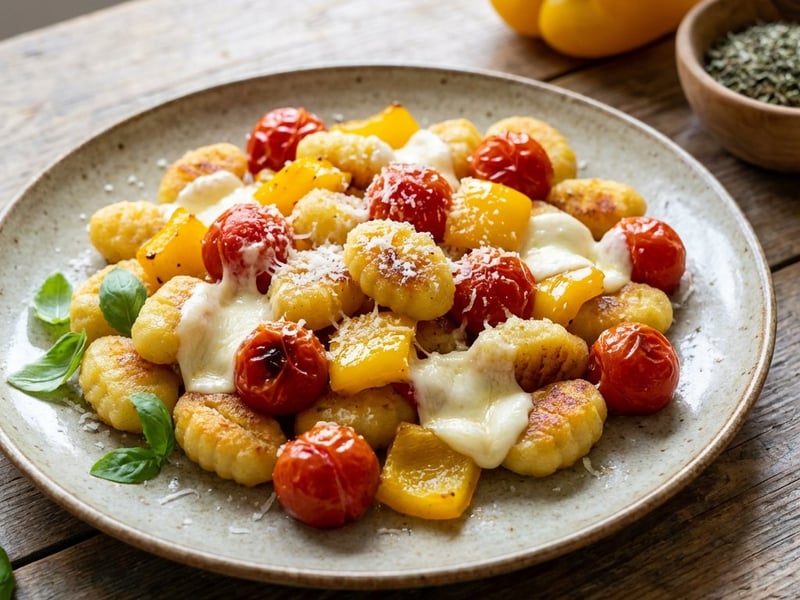 Crispy Baked Gnocchi with Vegetables