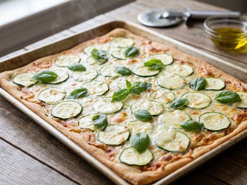 Zucchini Sheet Pan Pizza