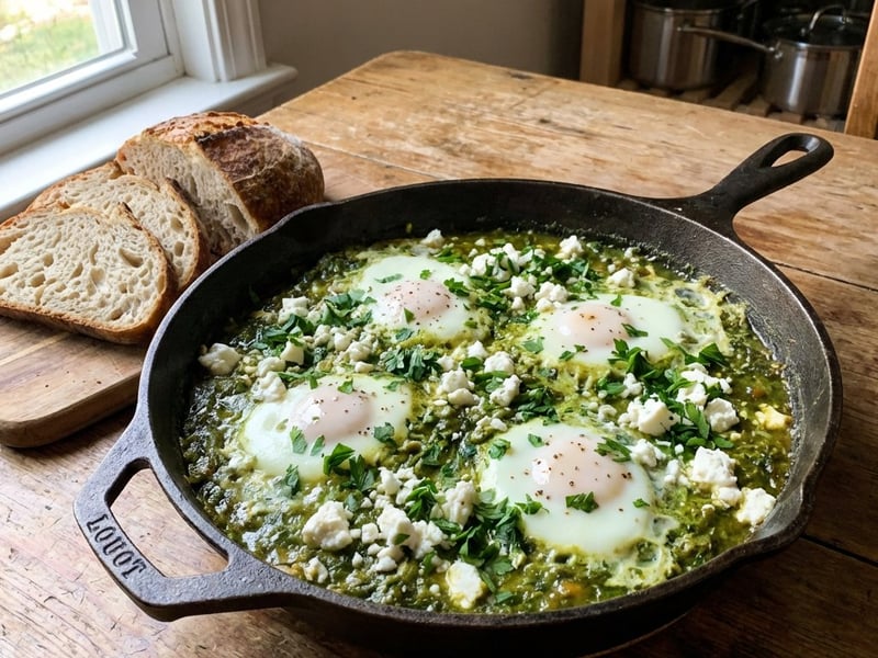 Zöld shakshuka | Egészséges és tápláló reggeli