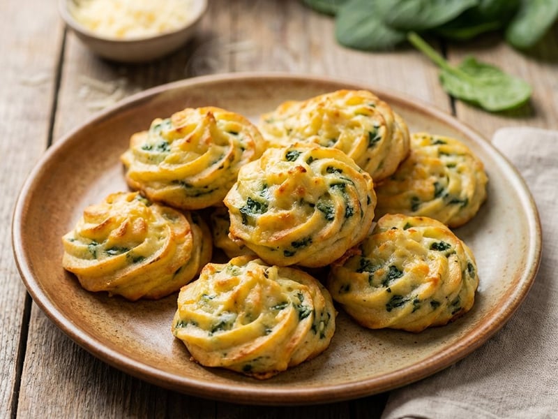 Spinach and Cheese Potato Puffs
