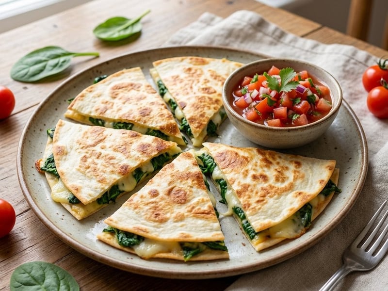 Baked Quesadilla with Tomato Salsa