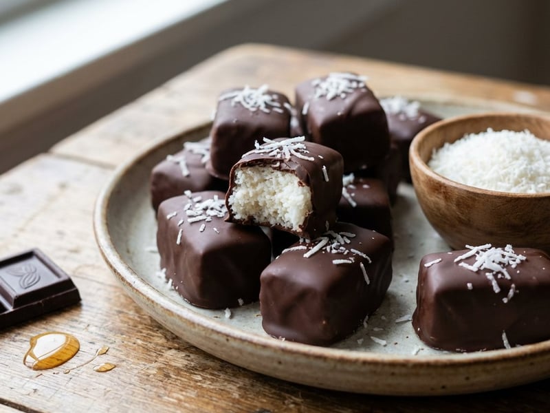 Coconut Bites in Chocolate