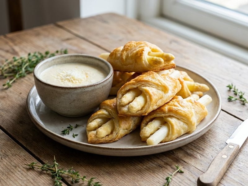 Spárgás tekercs parmezános mártogatóssal
