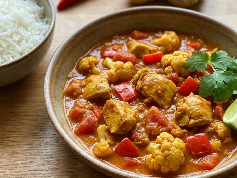 Madras Chicken Curry with Rice