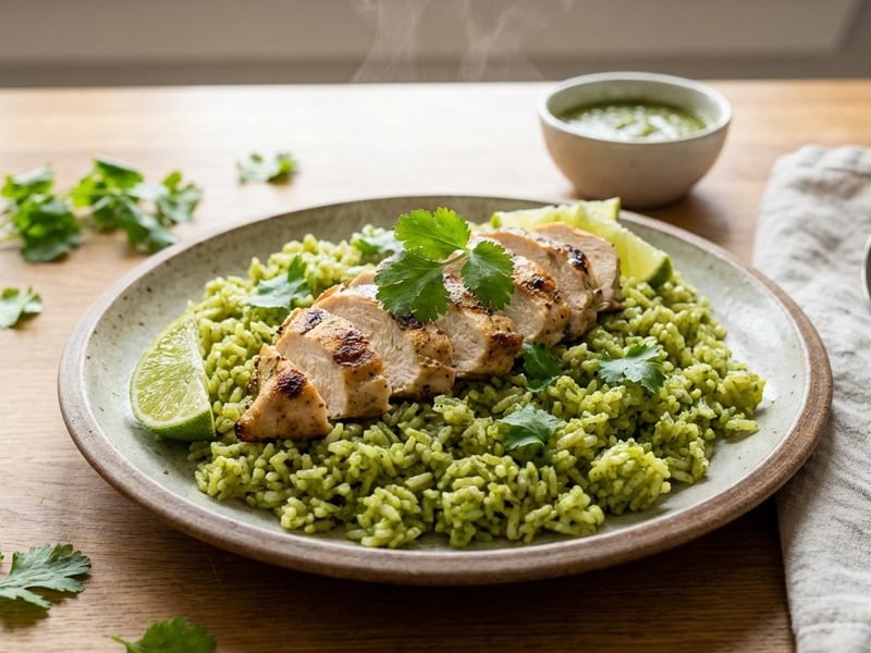 Mexikói zöld rizs csirkemellel (Arroz verde)