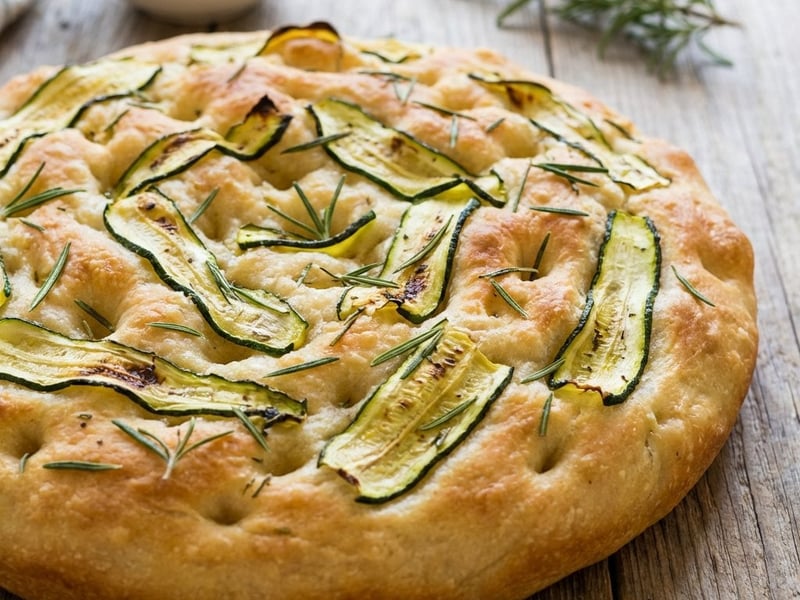 Italian Zucchini Focaccia | Healthy Homemade Baked Good