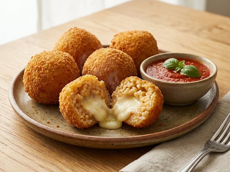 Sajttal töltött arancini | Ropogós olasz rizsgolyók