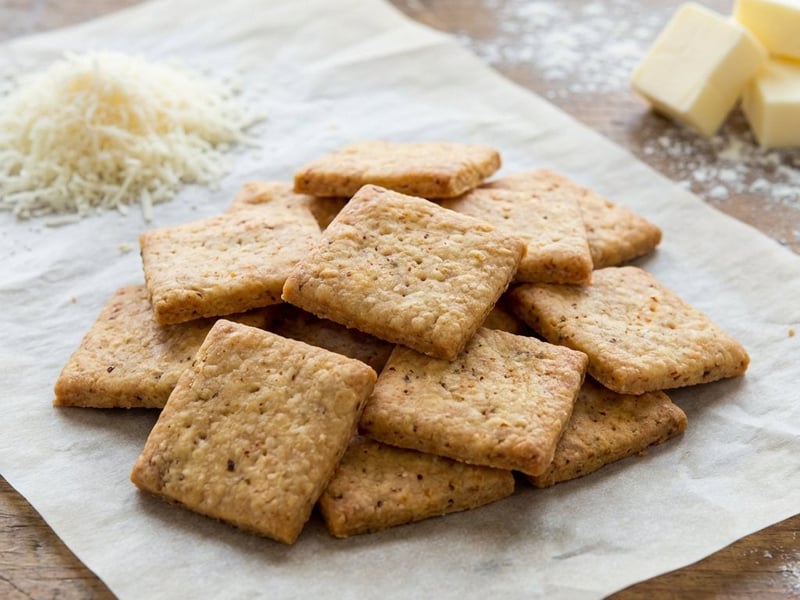 Parmezános kréker | Ropogós sajtos snack