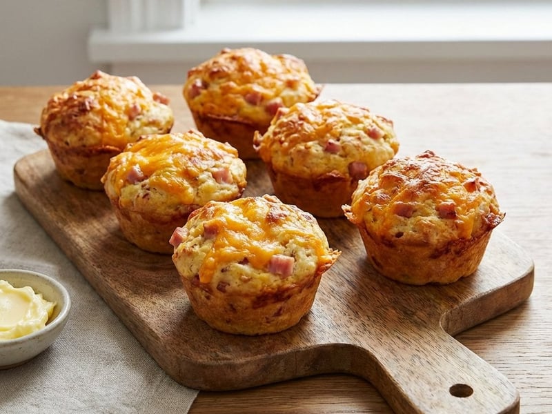 Sajtos muffin sonkával | Gyors sós uzsonna