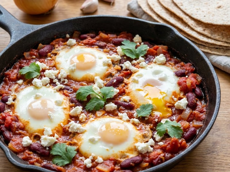 Mexikói reggeli tojás (Huevos Rancheros)