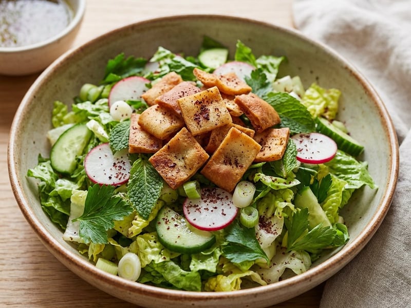 Libanoni zöldségsaláta (Fattoush)