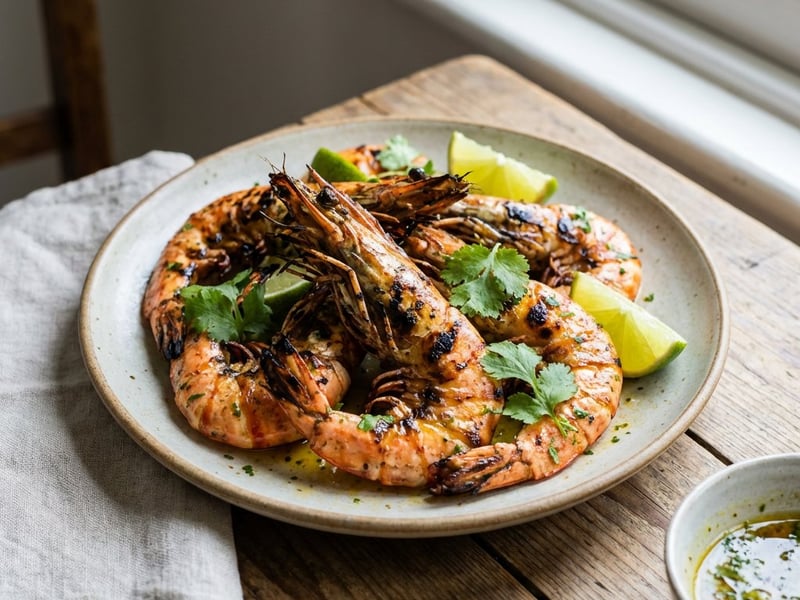 Grillezett garnélarák citrusos pácban